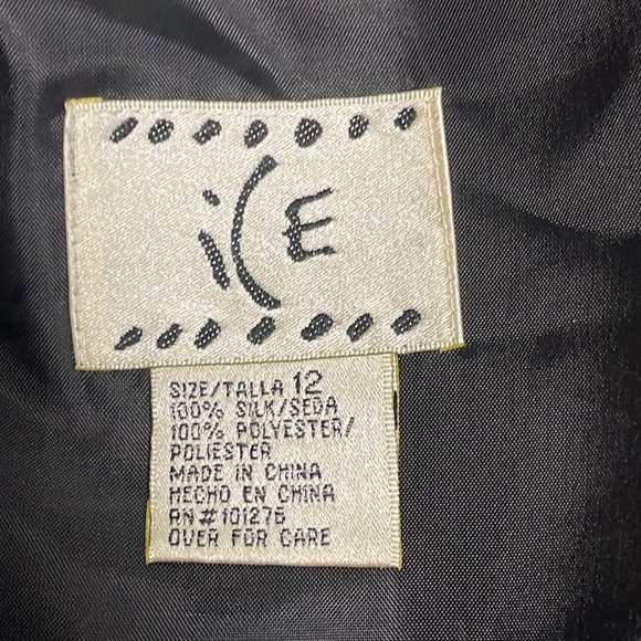 ICE Women’s Red Buffalo Plaid Silk Wrap Blazer Long Sleeve Size 12 - Picture 9 of 10